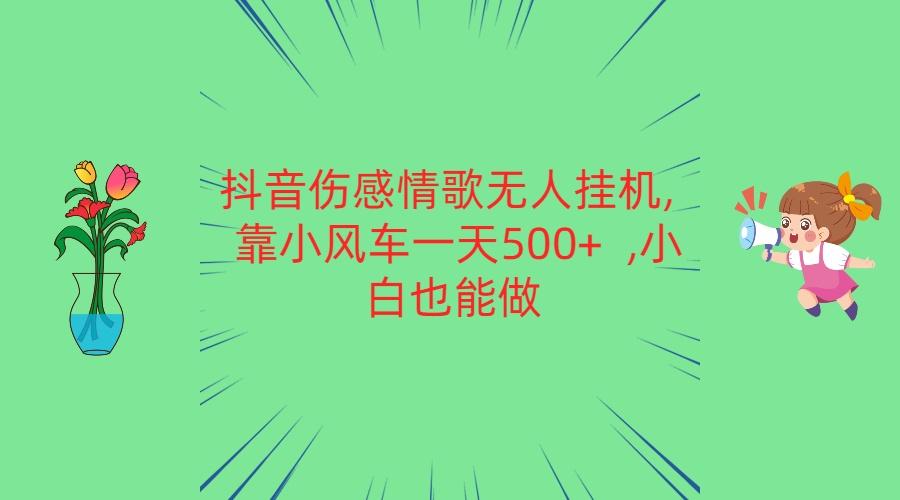 抖音伤感情歌无人挂机 靠小风车一天500+ 小白也能做-豪讯资源网