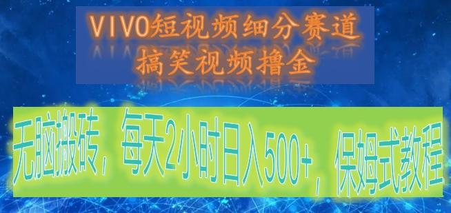 VIVO短视频细分赛道，搞笑视频撸金，无脑搬砖，每天2小时日入500+，保姆式教程-豪讯资源网