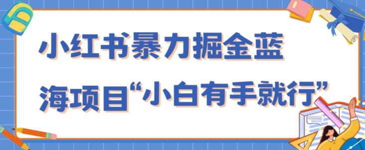 小红书暴力掘金蓝海项目，轻松日入1000+、小白有手就行（附新引流方法，不违规）-豪讯资源网