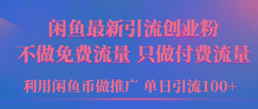 (9584期)2024年闲鱼币推广引流创业粉，不做免费流量，只做付费流量，单日引流100+-豪讯资源网